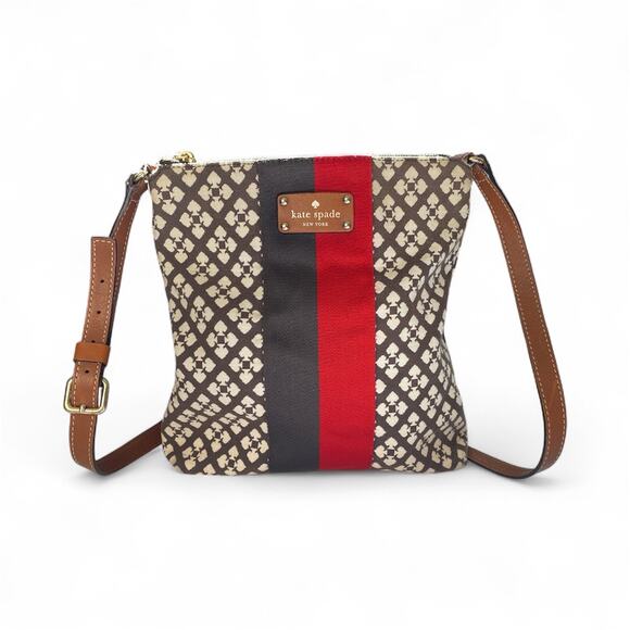 KATE SPADE New York Classic Spade Chocolate Victoria Crossbody Purse Adjustable - Picture 1 of 9